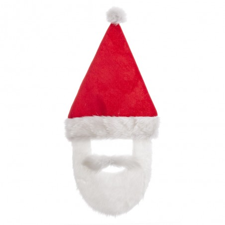 Chapéu de natal vermelho com barba