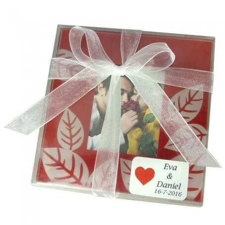 Porta-copos personalizados para lembrancinhas de casamento