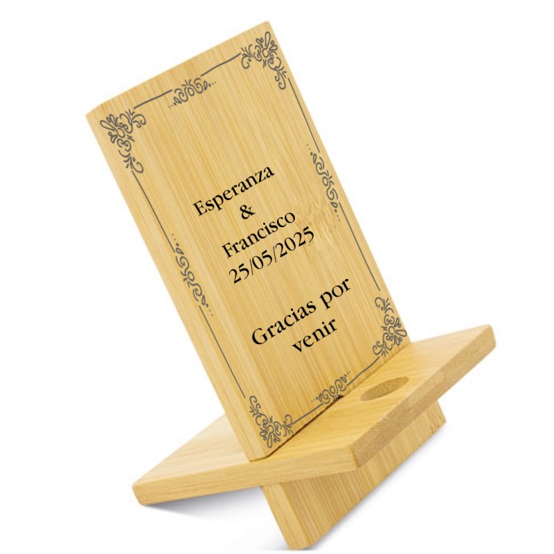 Suporte de celular para mesa com dedicatória gravada personalizada