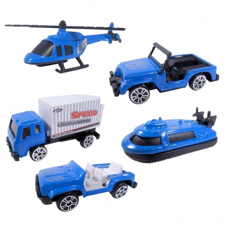 Veículos de polícia de brinquedo em metal para crianças