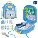 Mochila de brinquedo de médico com acessórios de brinquedo