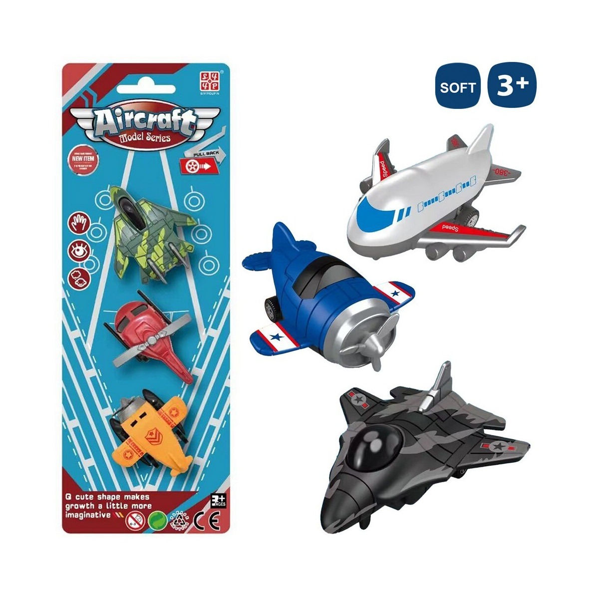 Aviões de brinquedo em blister para crianças