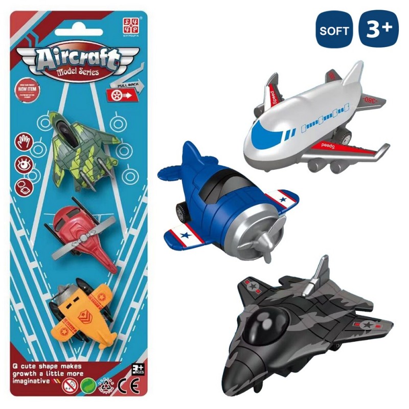 Aviões de brinquedo em blister para crianças