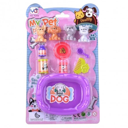 Cães mini de brinquedo com acessórios