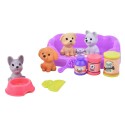 Cães mini de brinquedo com acessórios
