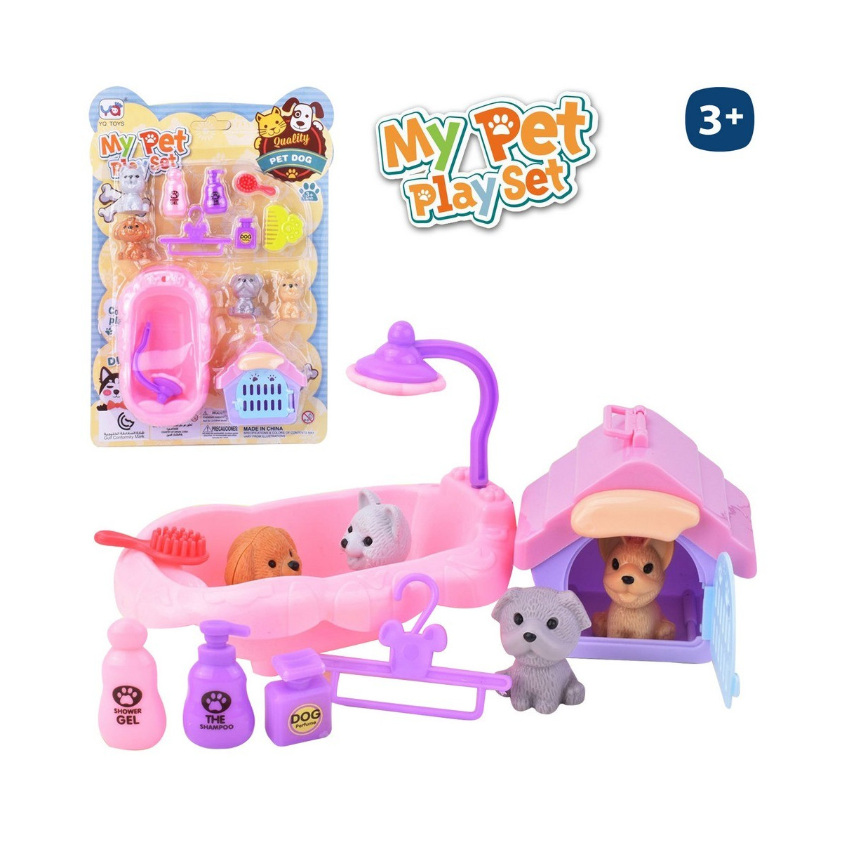 Peluqueria canina de brinquedo em blister