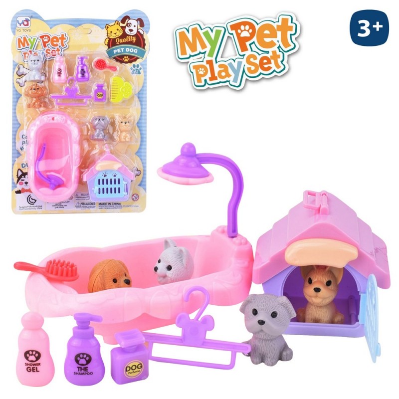 Peluqueria canina de brinquedo em blister