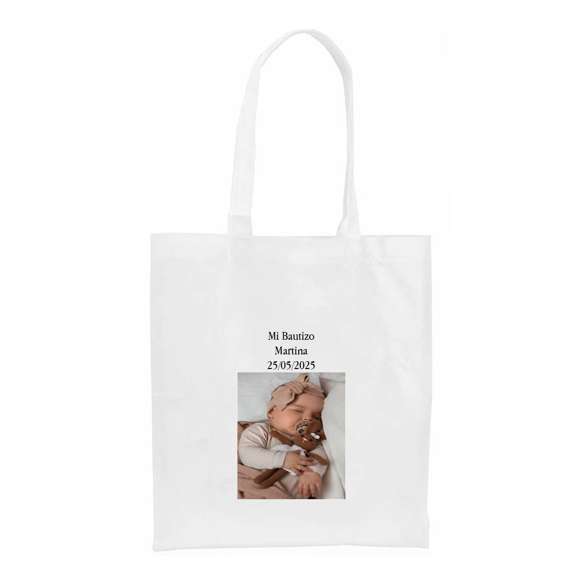 Bolsa personalizada com foto e texto