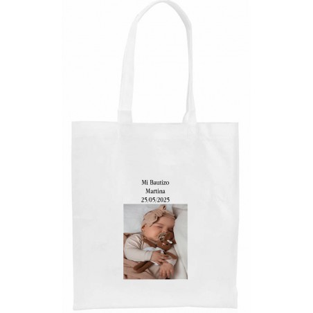 Bolsa personalizada com foto e texto