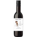 Vinho personalizado com nome do convidado e dos noivos apresentado em bolsa com dedicatória