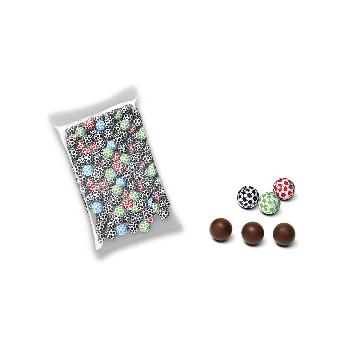 Bolas recheadas de chocolate ao leite