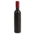 Botelha de vinho personalizada com saca-rolhas personalizado apresentado em bolsa kraft com frase