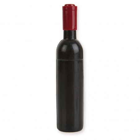 Garrafa de vinho personalizada com saca rolhas personalizado apresentada em saco kraft com frase