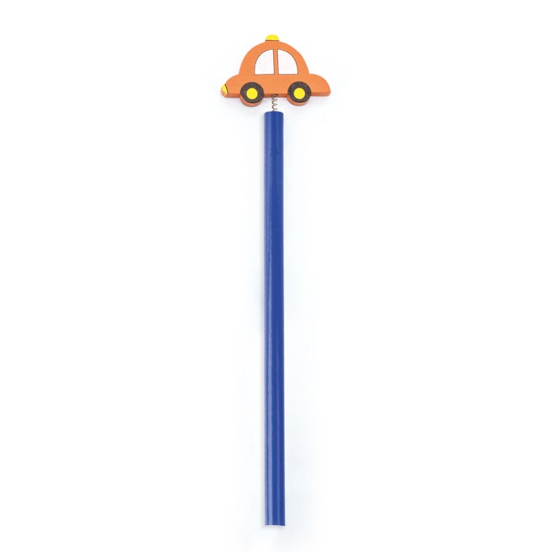 Lápis com boneco em formato de táxi