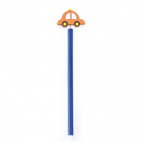 Lápis com boneco em formato de táxi