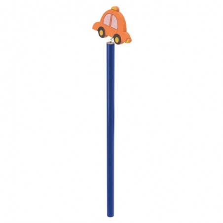 Lápis com boneco em formato de táxi