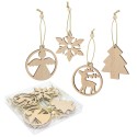 Conjunto de 12 enfeites para árvore de Natal