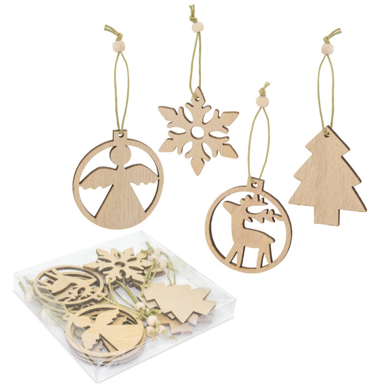 Conjunto de 12 enfeites para árvore de Natal