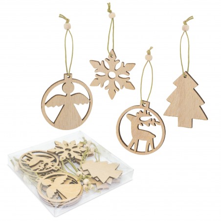Conjunto de 12 enfeites para árvore de Natal