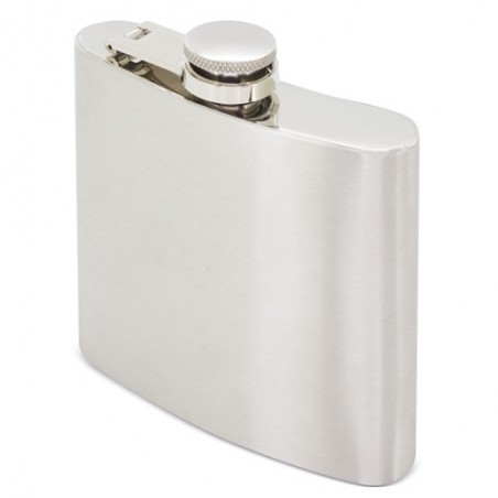 Flask de metal com copos