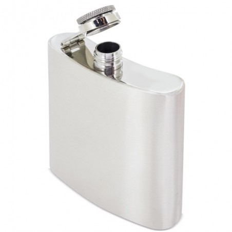 Flask de metal com copos