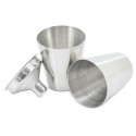 Flask de metal com copos