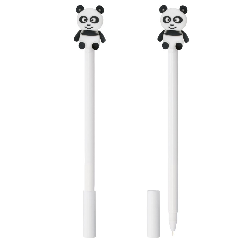 Caneta com boneco 3D em forma de urso panda