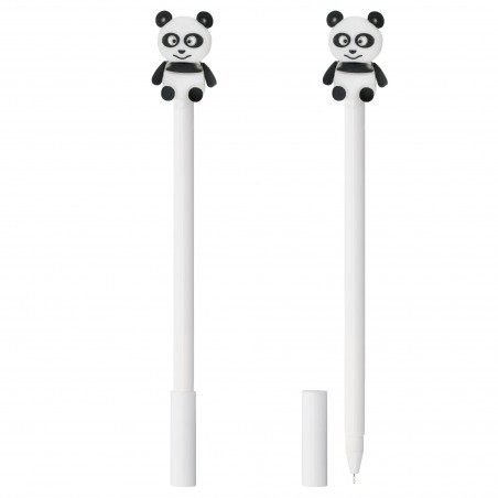 Caneta com boneco 3D em forma de urso panda