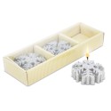 Conjunto de velas para o Natal em forma de flocos de neve