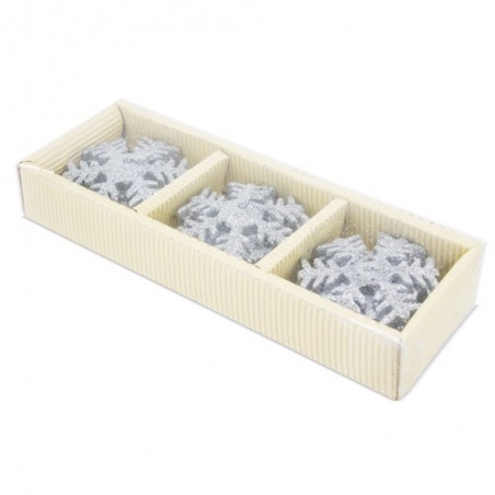 Conjunto de velas para o Natal em forma de flocos de neve