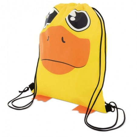 Mochila infantil com cara de pato