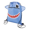Mochila saco poliéster para crianças modelo tubarão