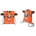 Mochila saco infantil com design de tigre
