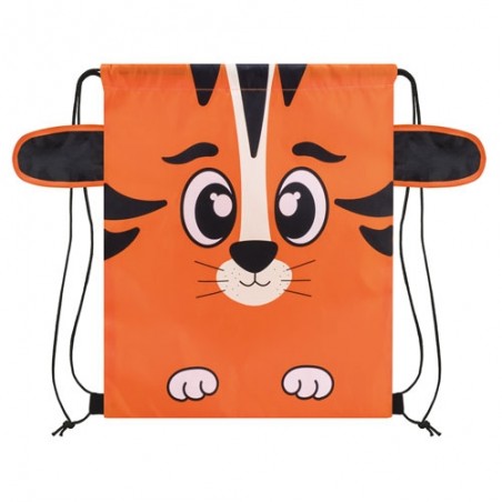 Mochila saco infantil com design de tigre