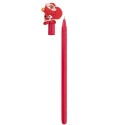 Canetas com motivos natalinos com tampinha de papai noel