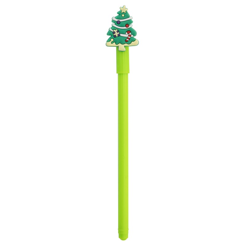 Caneta com tampa decorada de Natal