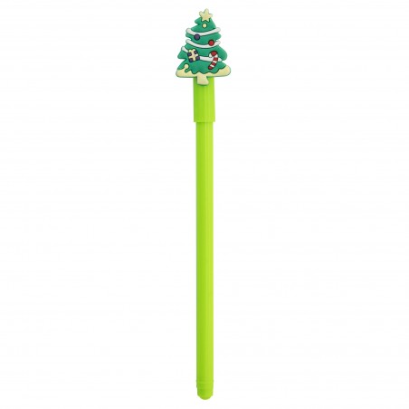 Caneta com tampa decorada de Natal