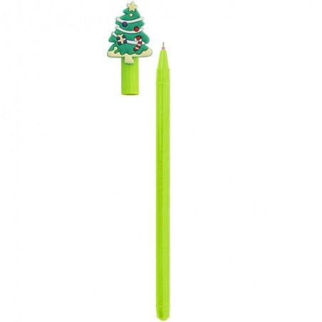 Caneta com tampa decorada de Natal