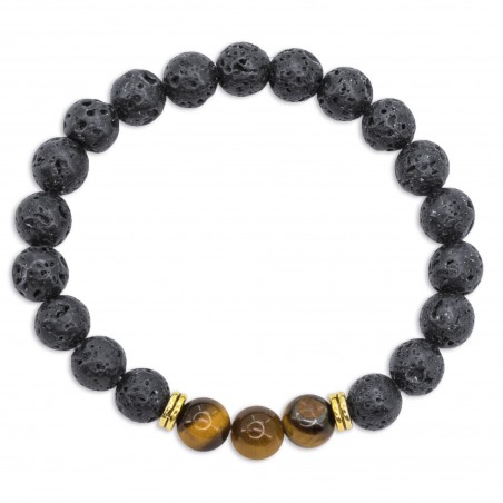 Pulseira de pedra vulcânica