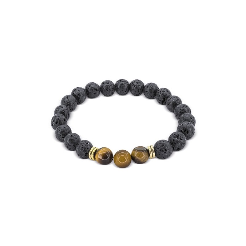 Pulseira de pedra vulcânica