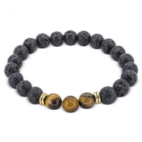 Pulseira de pedra vulcânica