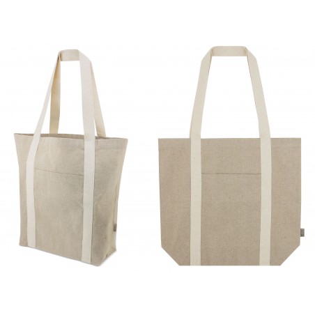 Bolsa com alças de algodão reciclado