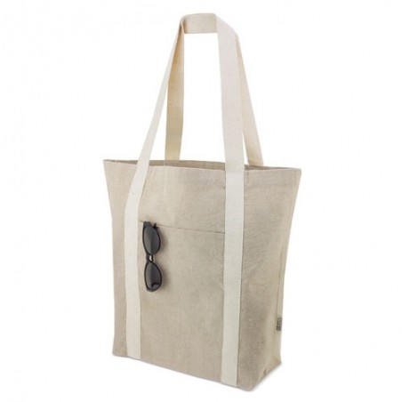 Bolsa com alças de algodão reciclado