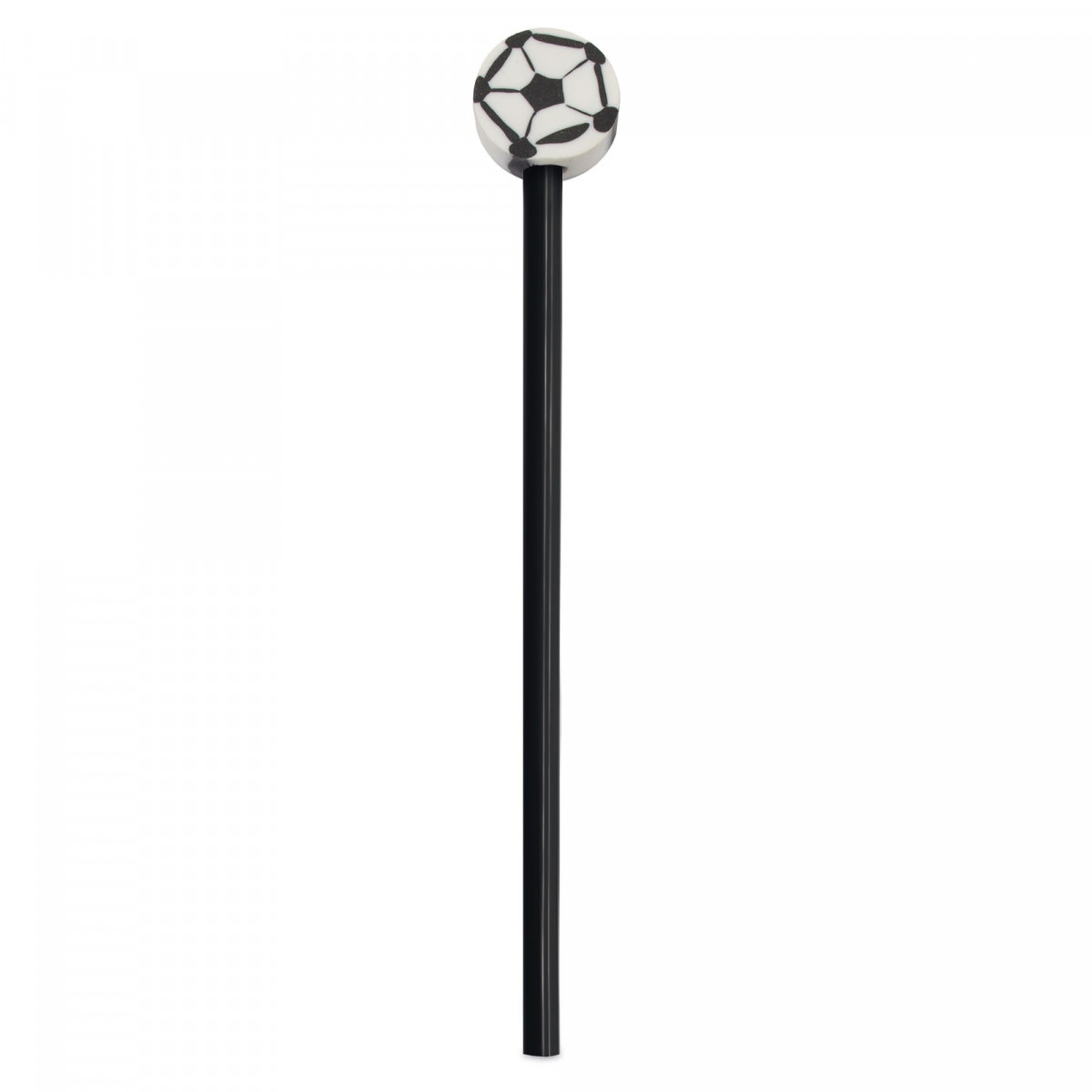 Lápis de madeira com borracha design futebol