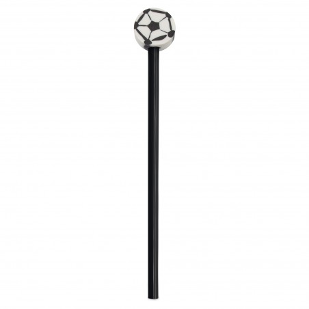 Lápis de madeira com borracha design futebol