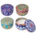 Conjunto de 12 velas aromáticas com tampa