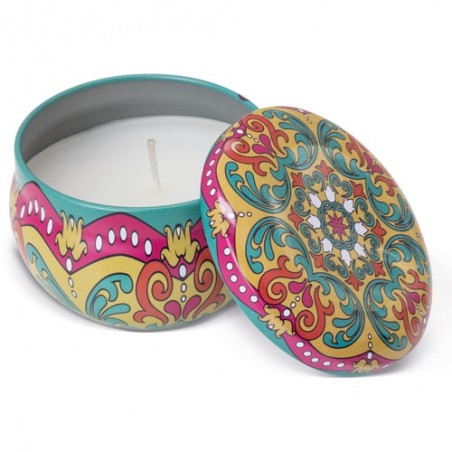 Conjunto de 12 velas aromáticas com tampa