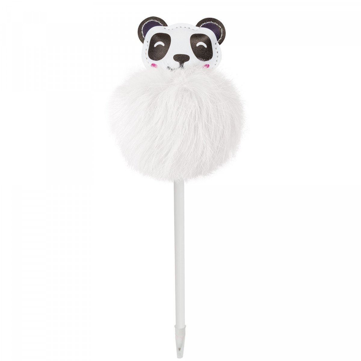 Caneta com pompom elegante em forma de urso panda
