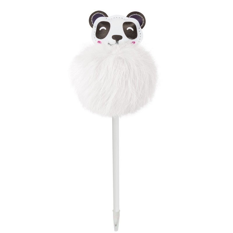 Caneta com pompom elegante em forma de urso panda