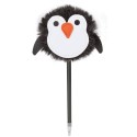 Caneta com pompom em forma de pinguim, caneta engraçada para presentear